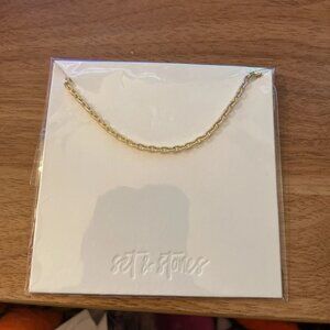 Set & Stones Gold Chain Bracelet 14k Gold Filled Made In USA NWT Msrp $88